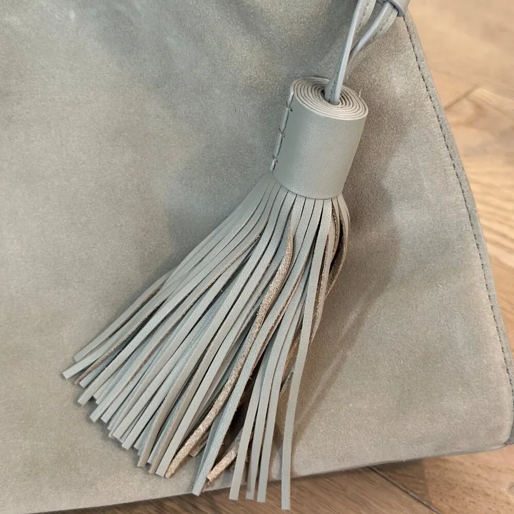 All Saints Freedom Slouchy Hobo Bag - Gray Suede